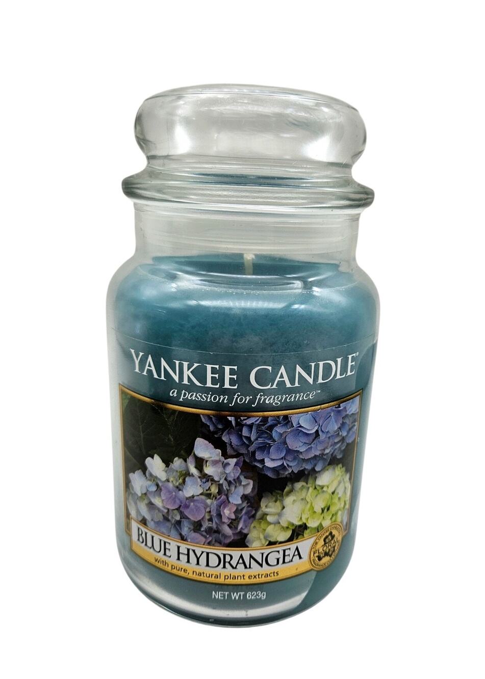 YANKEE CANDLE BLUE HYDRANGEA 22 OZ JAR CANDLE - NEW